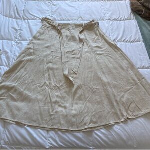 Cream Linen Skirt